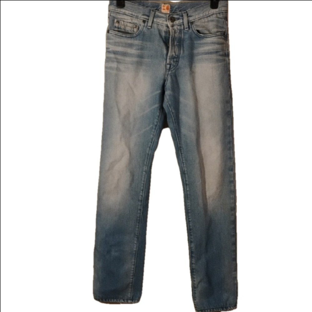 BOSS ORANGE Blue Straight Jeans Classic Style.Buttonfly. Size 32 Men's .